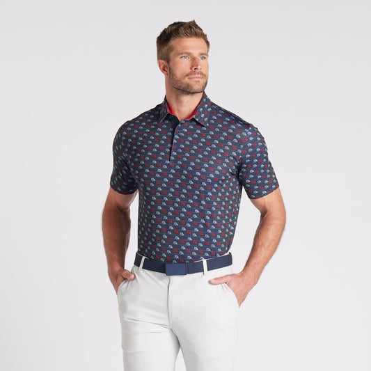 Deep Navy / Strong Red