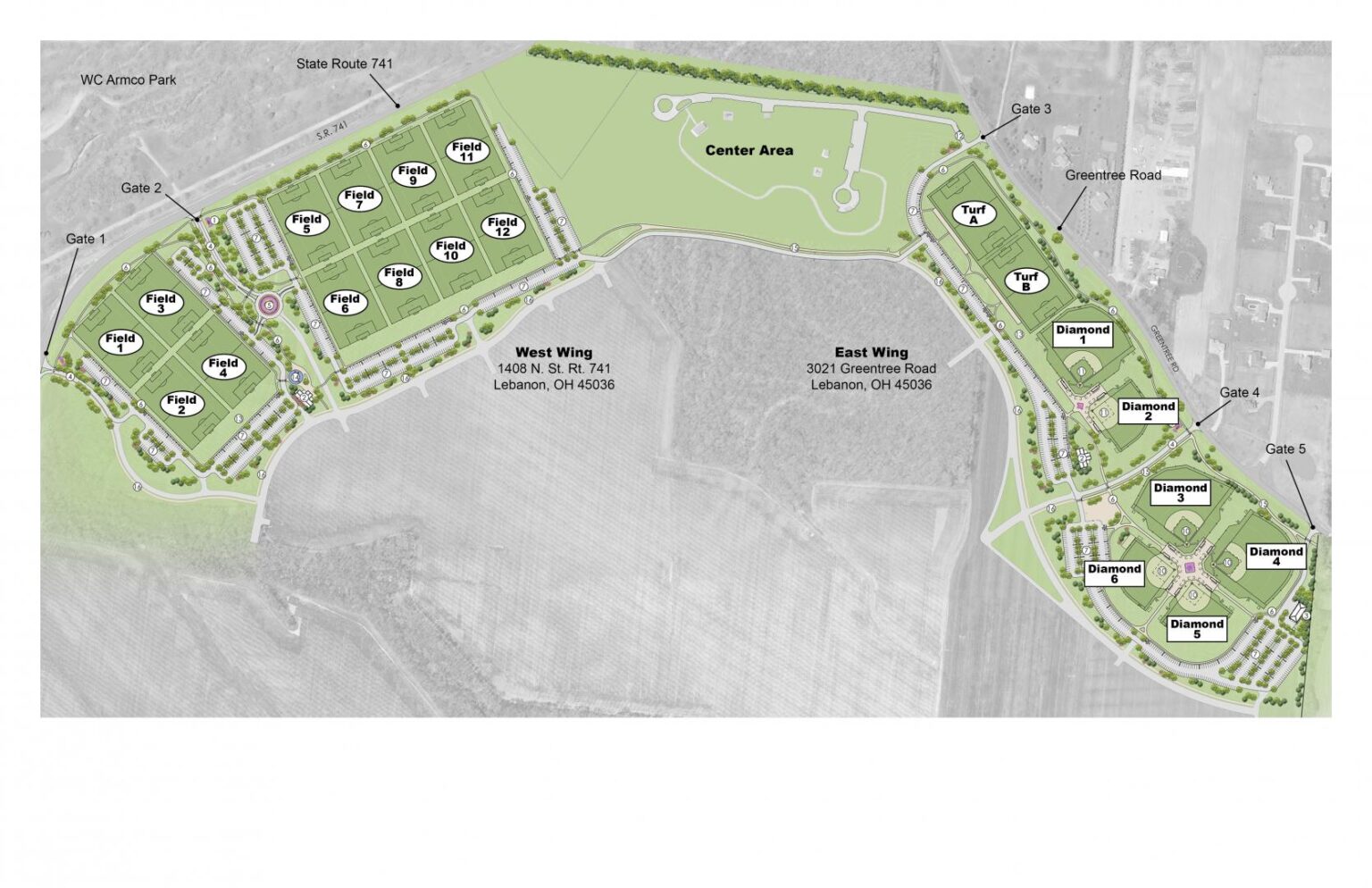 Warren County Sports Park Field Map SIP